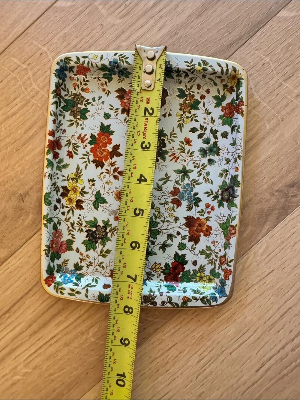 Vintage Daher Decorated Ware Floral Tin Tray (Made in England)
